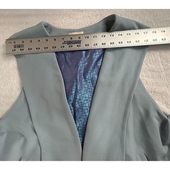 Julia Allert Women's Open Front Lightweight Vest Light Blue Large Chic Layer - Picture 7 of 9